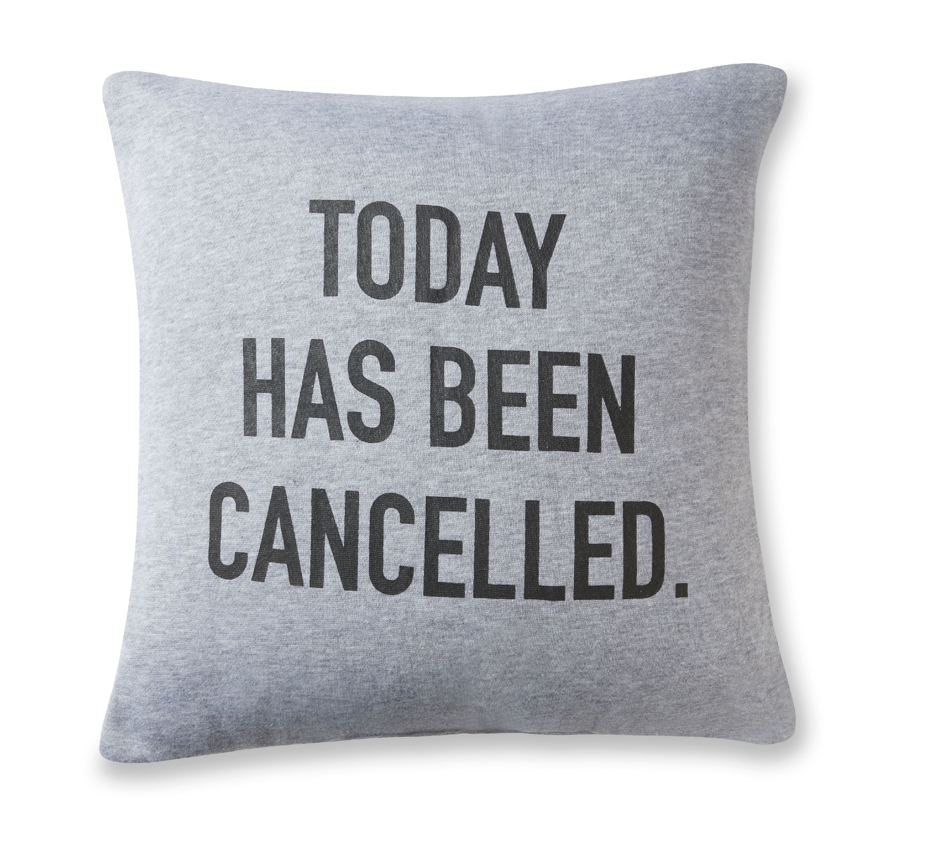 Mainstays Today Has Been Cancelled Jersey Throw Pillow