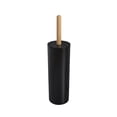 thumbnail image 1 of Mainstays Toilet Bowl Brush and Holder, Black with Natural Bamboo Handle on Brush, 1 of 6