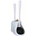 thumbnail image 1 of Mainstays Toilet Plunger & Brush with Caddy 3 Piece Set- White, 1 of 5