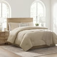 thumbnail image 1 of Mainstays Tonal 5-Piece Taupe Stripe Matelasse Comforter Set, Full/Queen, 1 of 14