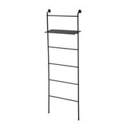 Mainstays Towel Stand Ladder with Bathroom Storage Shelf, Black