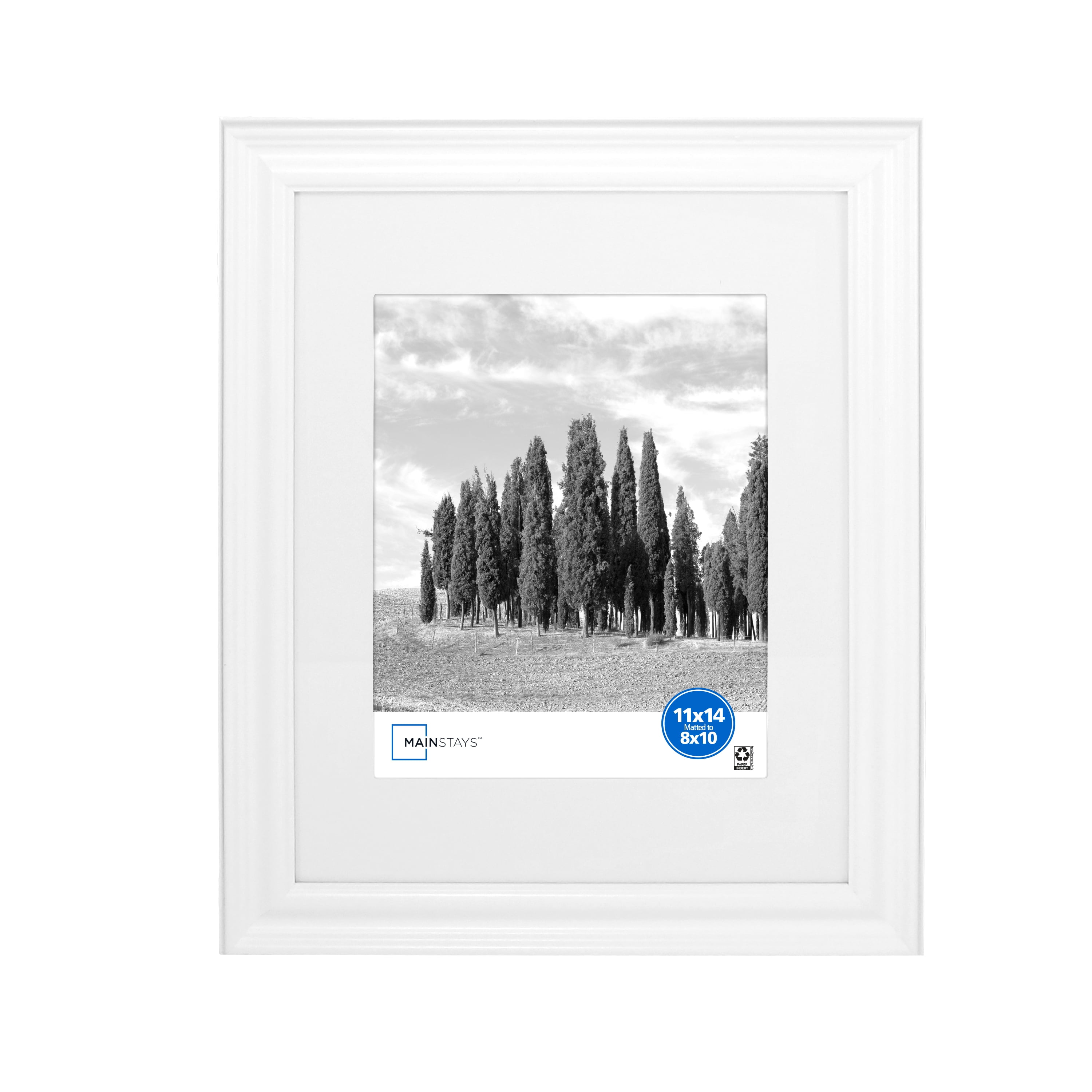 Mainstays Traditional 11x14 Matted to 8x10 White 1.46" Wall Picture