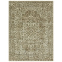 Mainstays Traditional Beige Medallion Persian Indoor Area Rug, 5'3"x7'