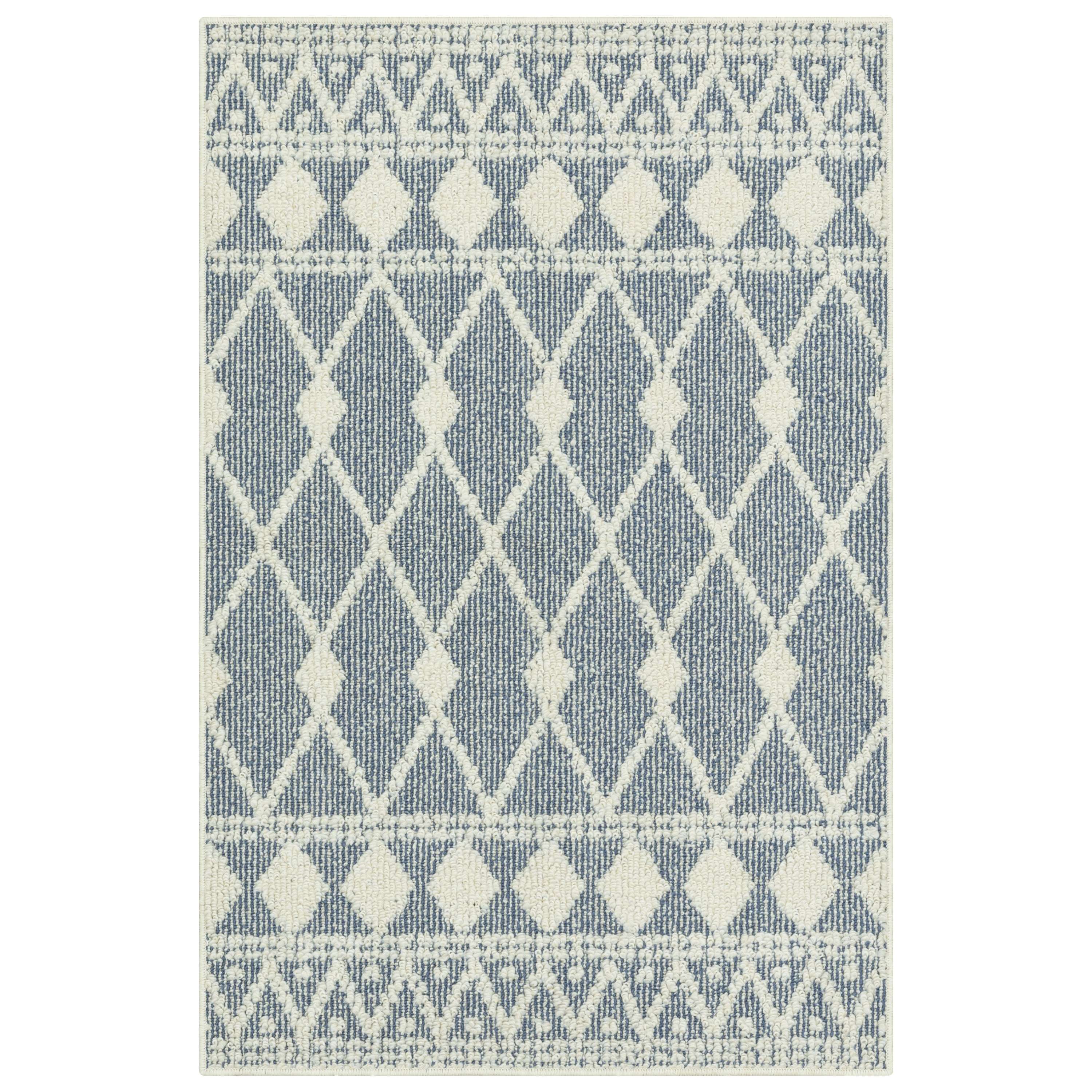 Mainstays Farmhouse Oversized Floral Gray Multi Indoor Accent Rug, 2'6"x3'10"