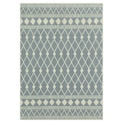 Mainstays Traditional Blue Diamond High Low Pile Indoor Area Rug, 5'x7'