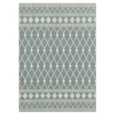 Mainstays Traditional Solid Ivory Shag Indoor Area Rug, 5' x 7 ...