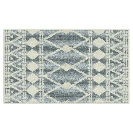 Mainstays Traditional Blue Diamond Indoor Accent Rug, 1'8" x 2'10"