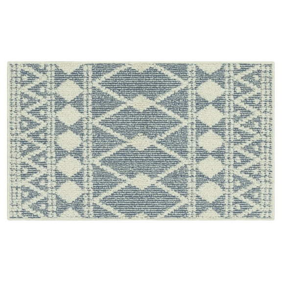 Mainstays Traditional Blue Diamond Indoor Accent Rug, 1'8" x 2'10"