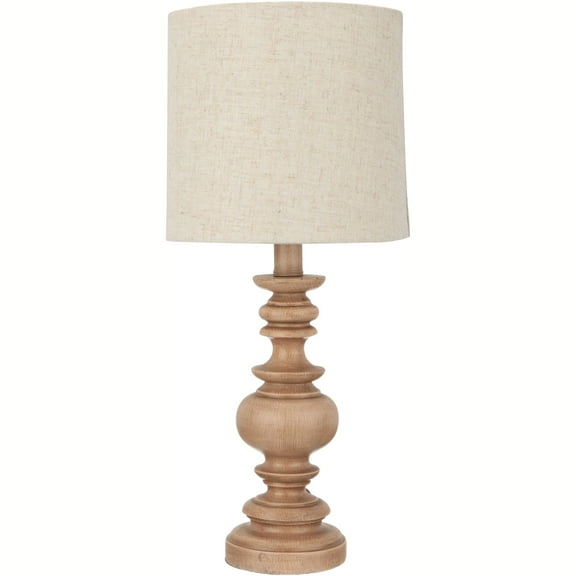 Mainstays Traditional Brown Washed Wood Table Lamp