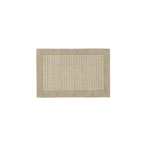 Mainstays Traditional Faux Sisal Olefin Beige Border Indoor Entryway Accent Rug, 1'8" x 2'6"