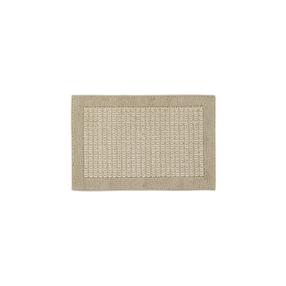 Mainstays Traditional Faux Sisal Olefin Beige Border Indoor Entryway Accent Rug, 1'8" x 2'6"