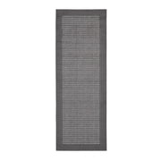 Mainstays Farmhouse Faux Sisal Olefin Gray Border Indoor Hallway Runner Rug, 2'x6'