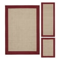 thumbnail image 1 of Mainstays Farmhouse Faux Sisal Red Border Indoor Area Rug Set, 3 Piece, 1 of 9