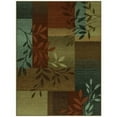 thumbnail image 1 of Mainstays Traditional Leaf Block Multicolor Print Indoor Area Rug, 4' x 5'4", 1 of 8