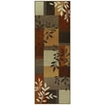 thumbnail image 1 of Mainstays Traditional Leaf Block Rust Brown Indoor Hallway Runner Rug, 1'8"x5', 1 of 8