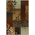thumbnail image 1 of Mainstays Traditional Leaf Block Rust Brown Print Indoor Accent Rug, 2'6"x3'10", 1 of 7