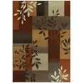 thumbnail image 1 of Mainstays Traditional Leaf Block Rust Brown Print Indoor Area Rug, 5' x 7', 1 of 6