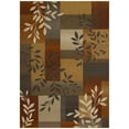 thumbnail image 1 of Mainstays Traditional Leaf Block Indoor Area Rug, Rust Brown, 7' x 10', 1 of 7