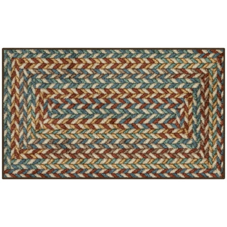 Mainstays Traditional Multicolor Print Braid Indoor Accent Rug, 1'8"x2'10"