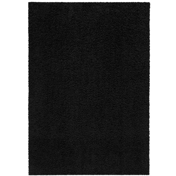 Mainstays Traditional Solid Black Shag Indoor Accent Rug, 2'6"x3'10"