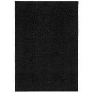 Mainstays Traditional Solid Black Shag Indoor Area Rug, 5' x 7'