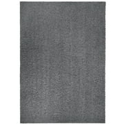 Mainstays Traditional Solid Gray Shag Indoor Area Rug, 5' x 7'
