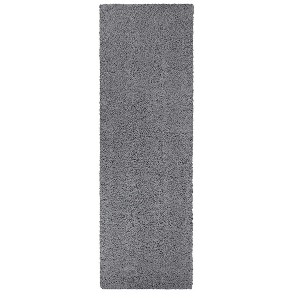 Mainstays Solid Gray Shag Indoor Runner Rug, 1 ft 9 in x 5 ft