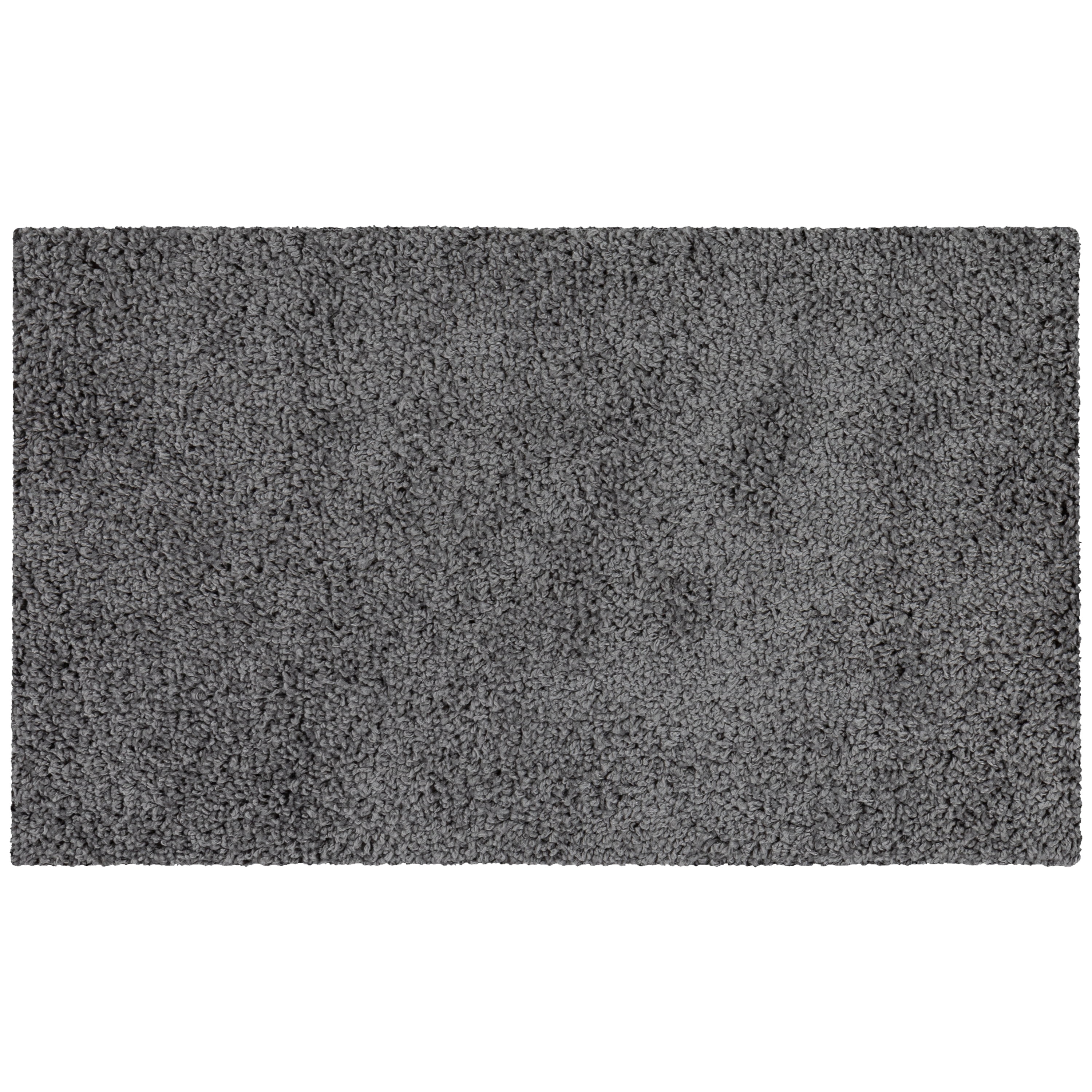 Mainstays Traditional Solid Gray Shag Tufted Indoor Accent Rug, 1'8"x2'10"