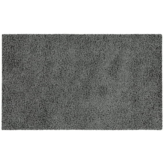 Mainstays Traditional Solid Gray Shag Tufted Indoor Accent Rug, 1'8"x2'10"