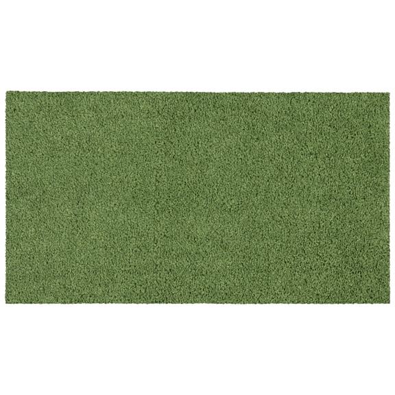 Mainstays Traditional Solid Green Shag Indoor Accent Rug, 1'8" x 2'10"