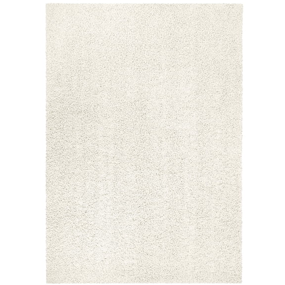 Mainstays Traditional Solid Ivory Shag Indoor Area Rug, 3' x 4'8"