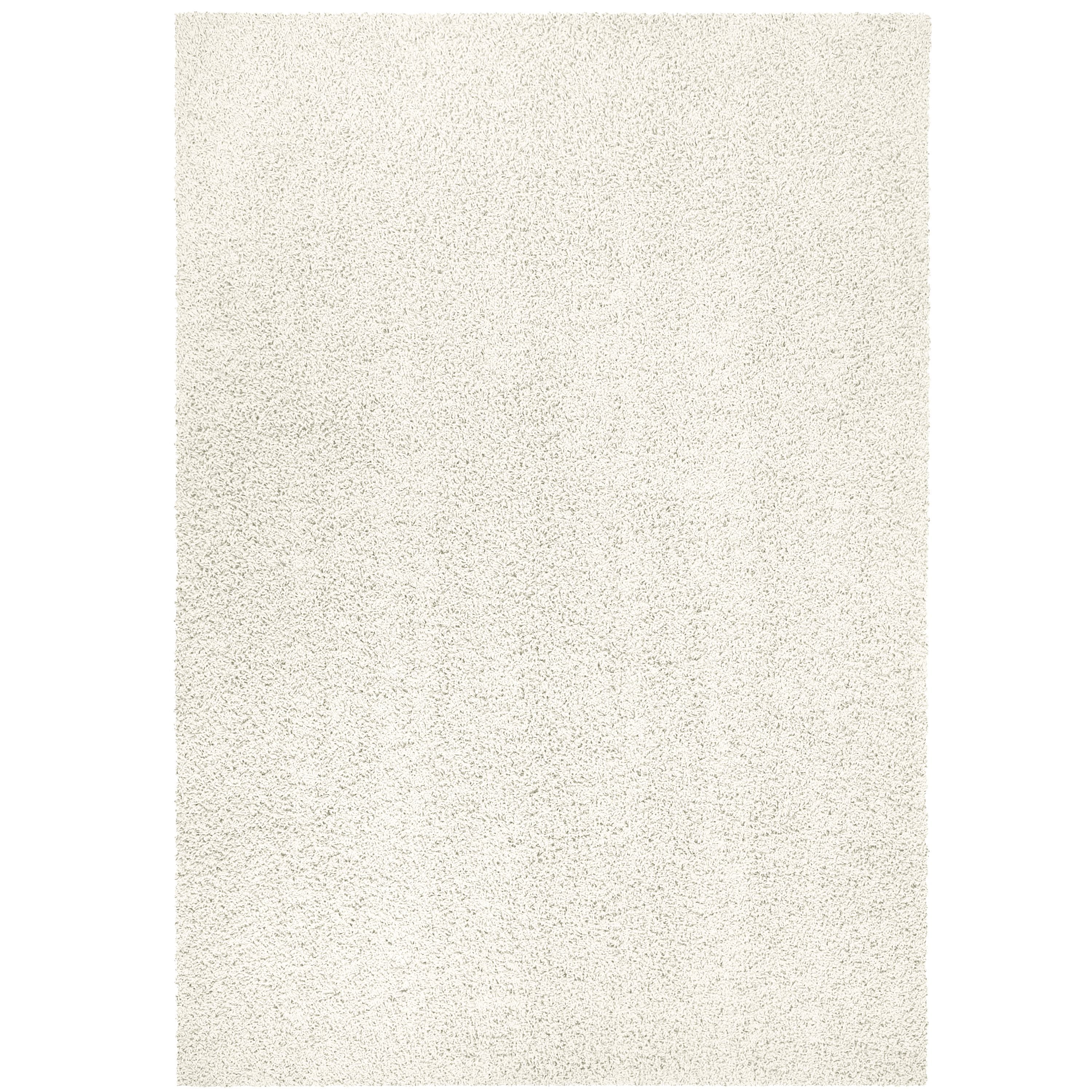 Mainstays Traditional Solid Ivory Shag Indoor Area Rug, 5' x 7