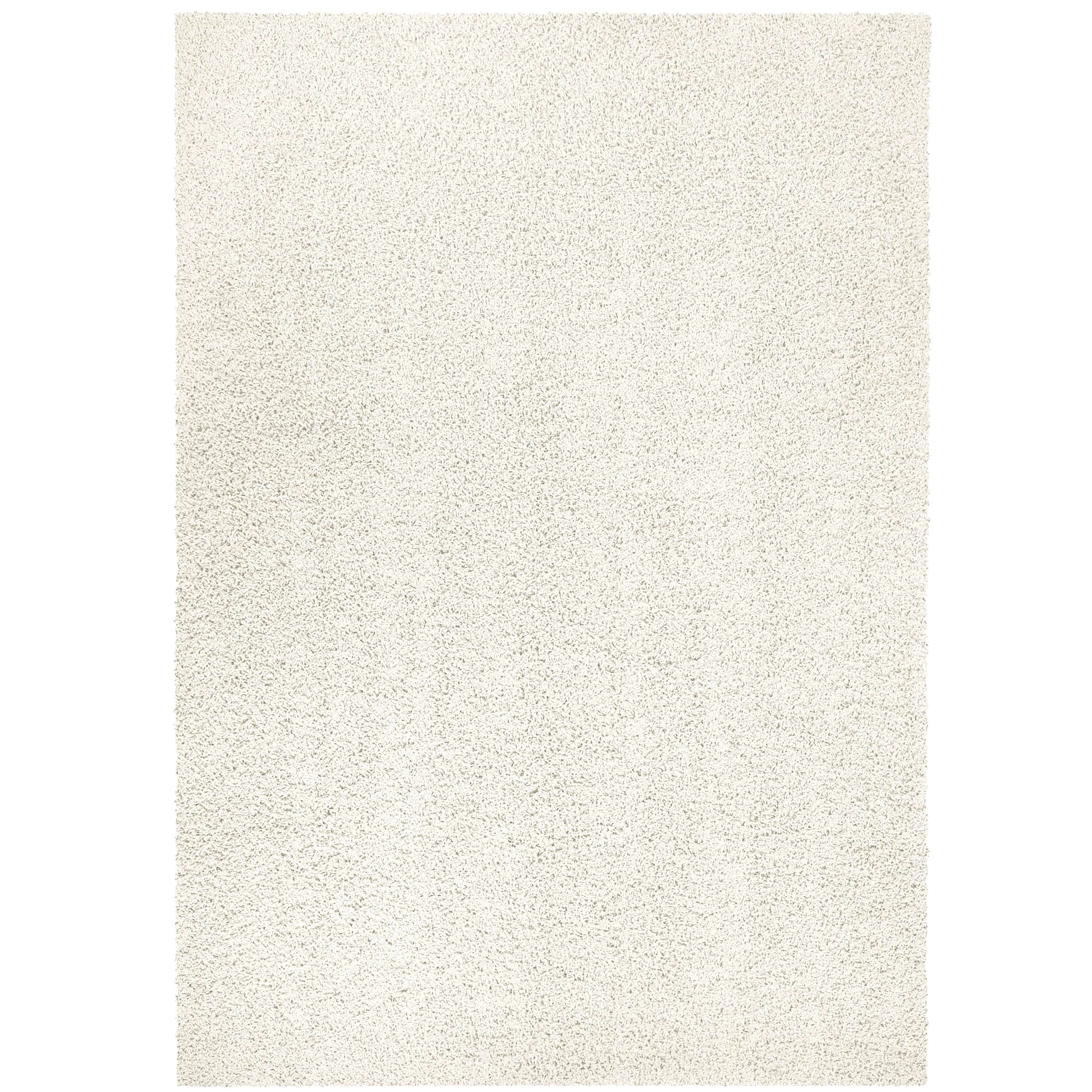 Mainstays Traditional Solid Ivory Shag Indoor Area Rug, 7'x10'