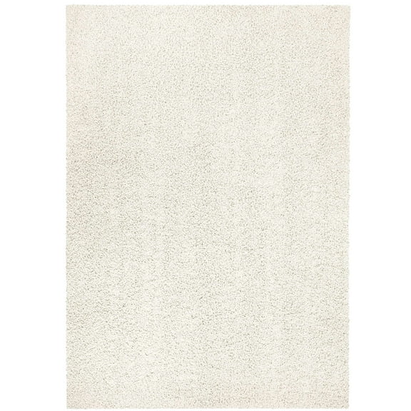 Mainstays Traditional Solid Ivory Shag Indoor Area Rug, 7'x10'