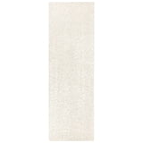 Mainstays Traditional Solid Ivory Shag Indoor Hallway Runner Rug, 2' x ...