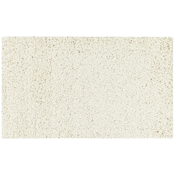 Mainstays Traditional Solid Ivory Tufted Shag Indoor Accent Rug, 1'8"x2'10"