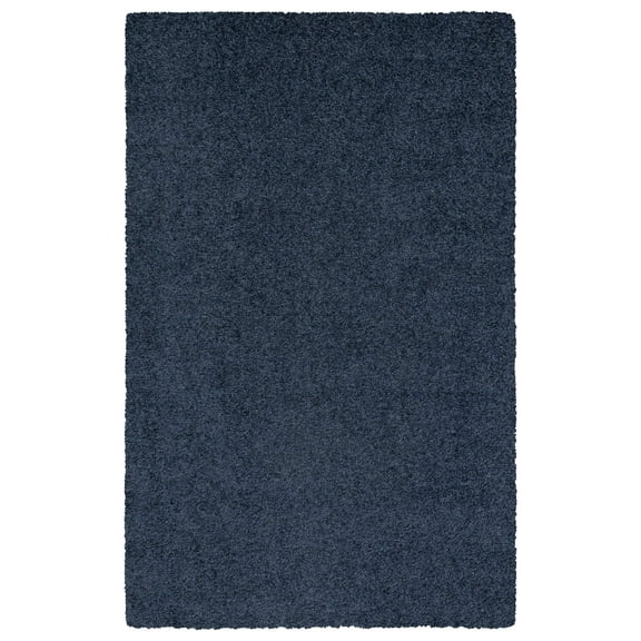 Mainstays Traditional Navy Heather Shag Indoor Room Rug, 3' x 4'8"