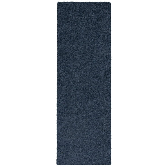 Mainstays Traditional Navy Heather Shag Indoor Runner Rug, 2' x 6'