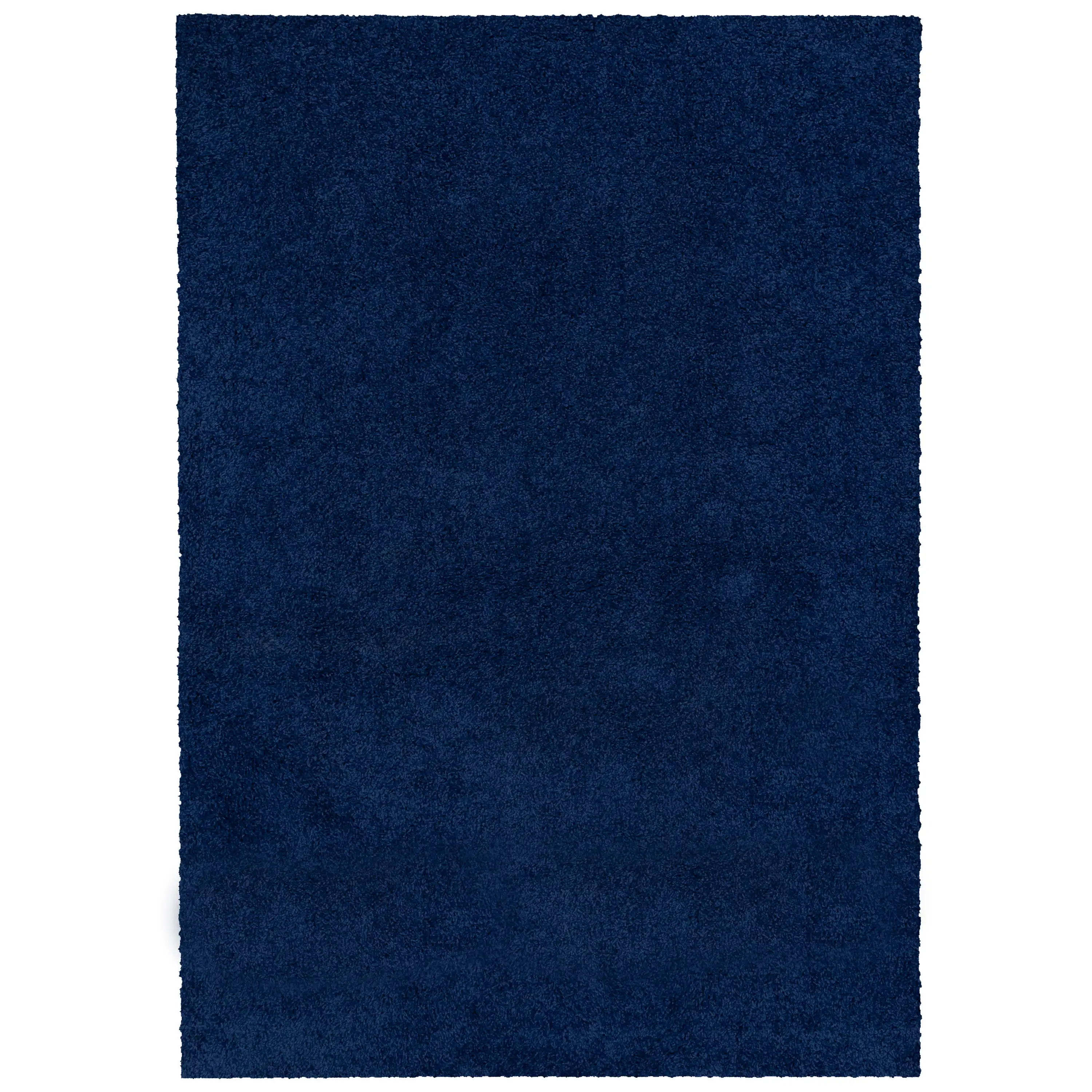 Navy High Pile Tufted Shag Rug with Non-slip Latex Backing, 3' x 5'