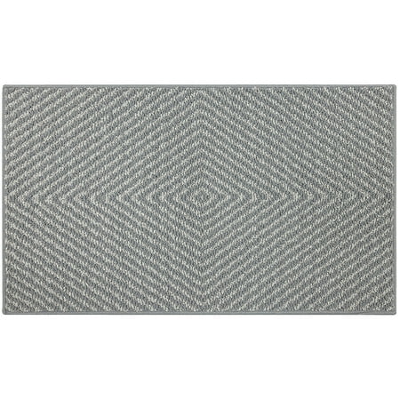 Mainstays Transitional Diamond Gray Kitchen Mat, 20 in x 34 in