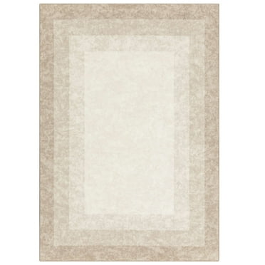 Mainstays Transitional Ombre Border Tan Indoor Area Rug, 5' x 7'