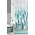 thumbnail image 1 of Mainstays Treeline Fabric Shower Curtain, 72" x 72", Polyester, Green, 1 of 7