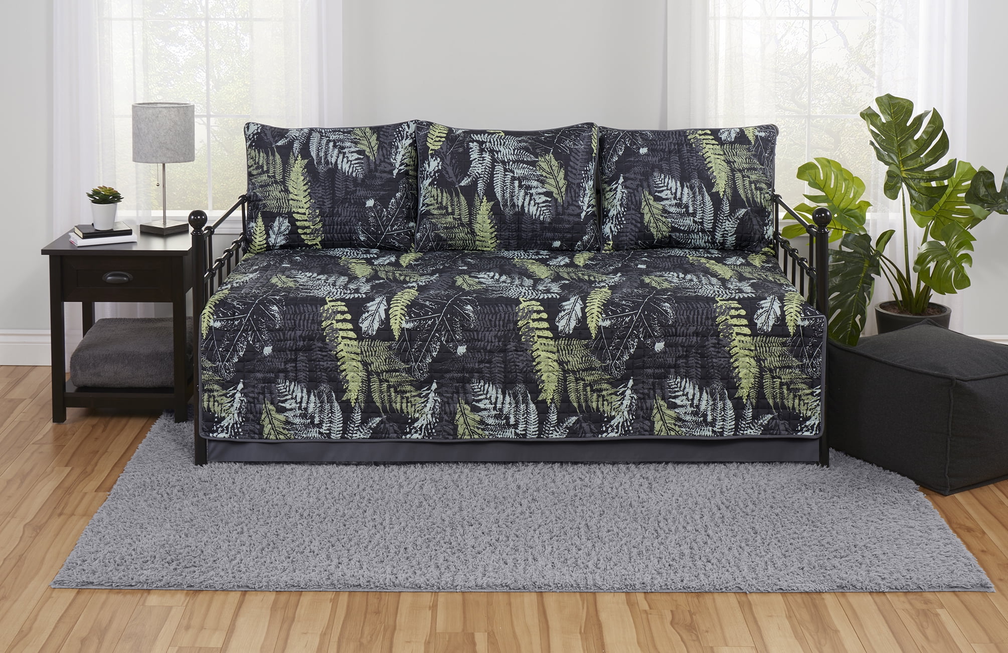Mainstays Tropical Camo Daybed Bedding Set with Comforter, Skirt and 3