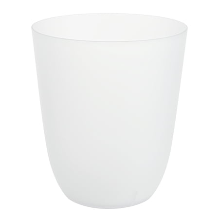 Mainstays True Color Plastic Clear Frost 1.36 Gallon Wastebasket for Bathroom, Bedroom or Office