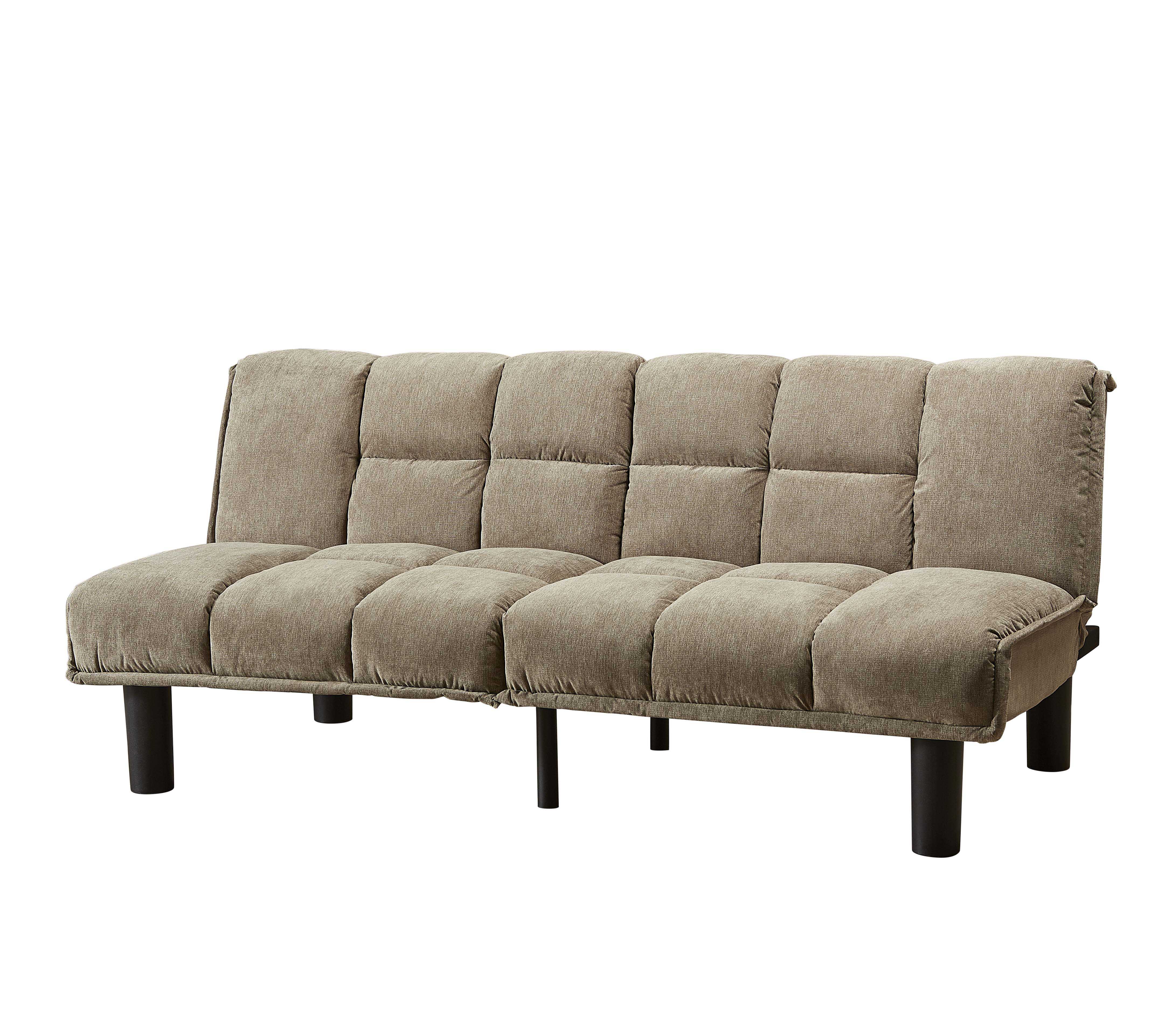 Mainstays Tufted Microfiber Futon, Tan Faux Suede - image 1 of 5
