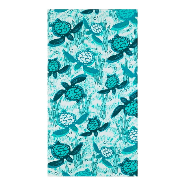 Mainstays Turtles Pattern Beach Towel, 34