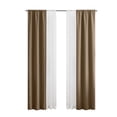 thumbnail image 1 of Mainstays Solid Twill Blackout Curtain Panel and Sheers, Set of 4, Brown Bag, 27.5" W x 95" L, 1 of 10