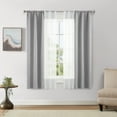 thumbnail image 1 of Mainstays Solid Twill Blackout Curtain Panel and Sheers, Set of 4, Soft Silver, 27.5" W x 63" L, 1 of 8