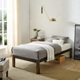 thumbnail image 1 of Mainstays Twin 14" Metal Platform Bed Frame with Wood Slats, Storage Space Under Frame, No Box Spring Required, Black/Bronze, 1 of 11