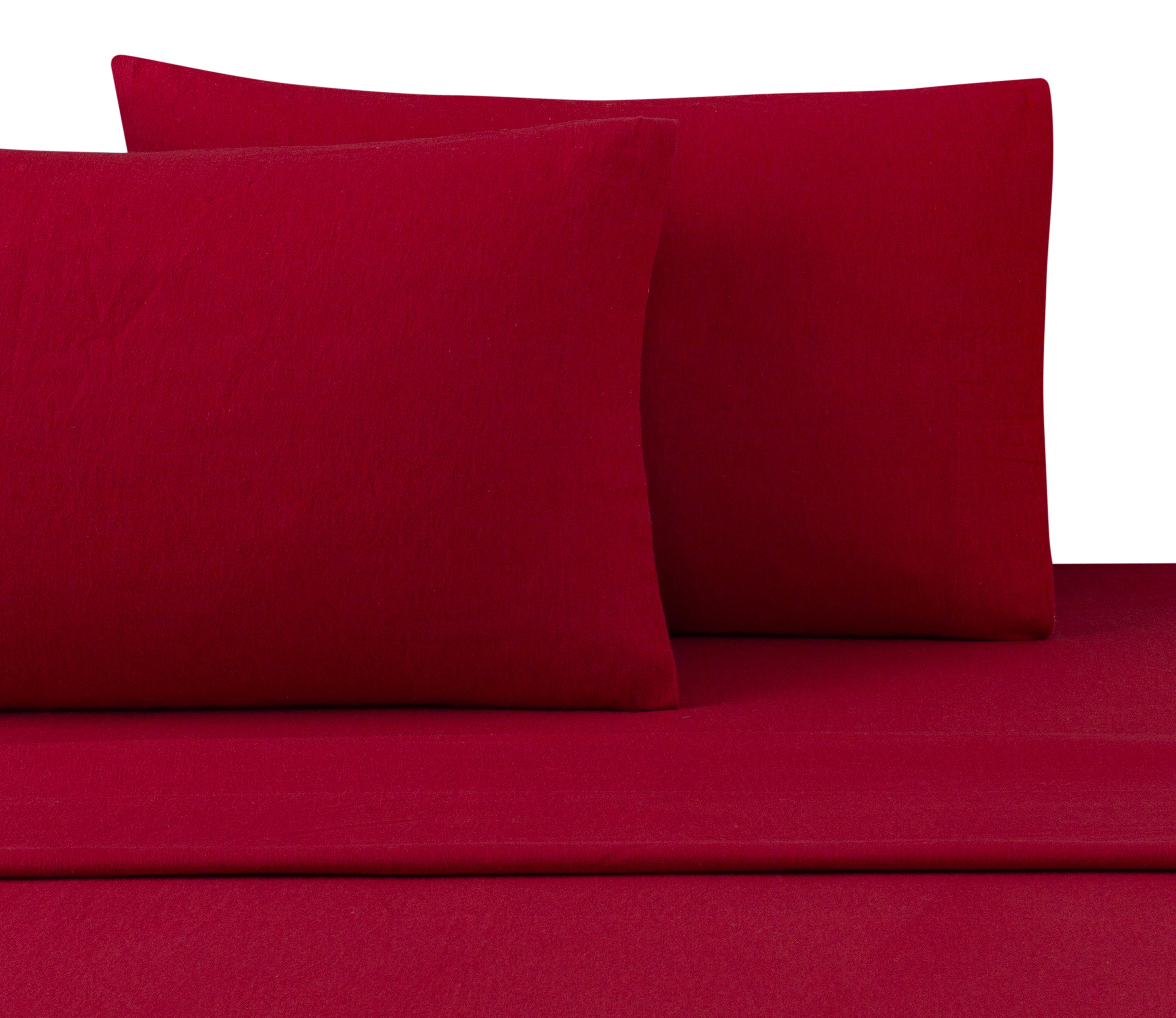 Mainstays Twin Flannel Sheet Set, Red